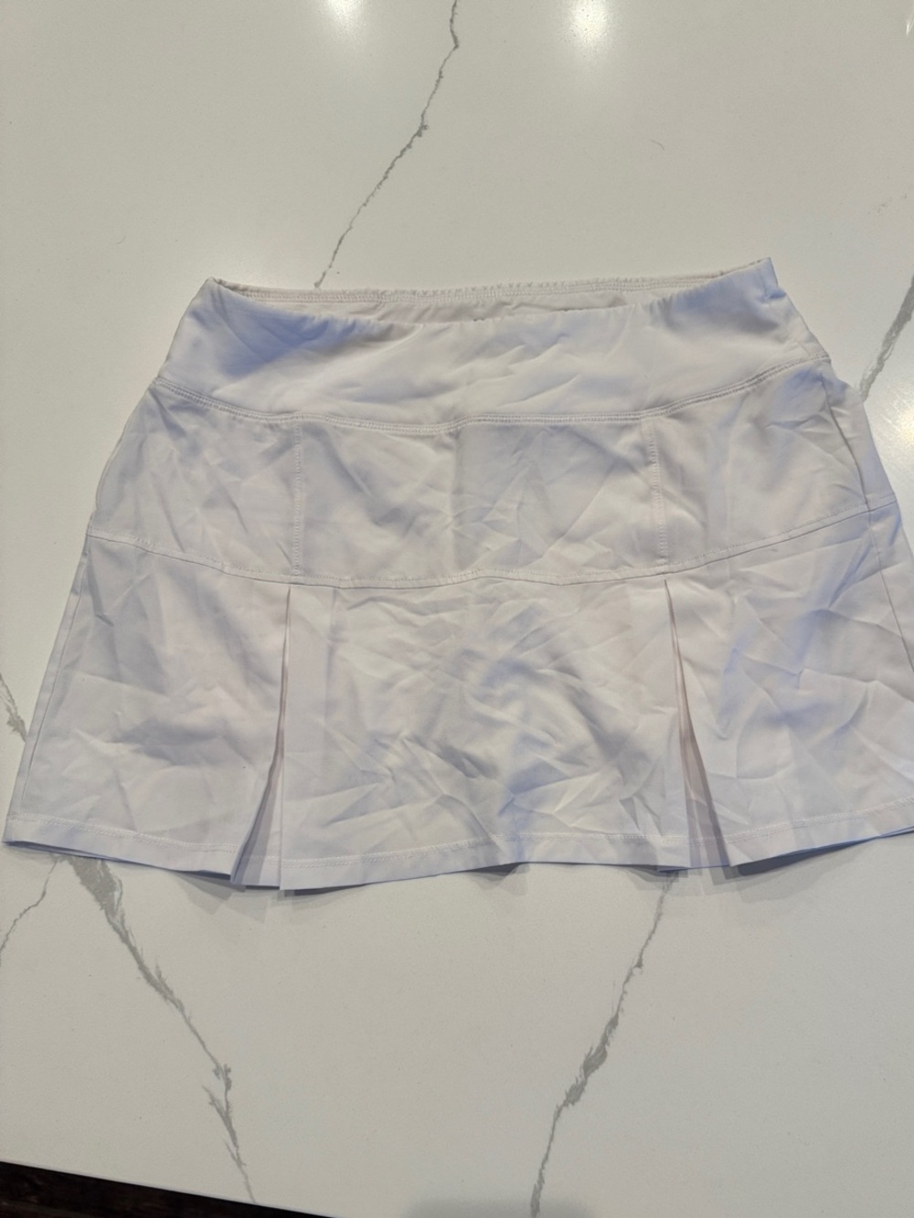 Etonc White Athletic Skort with Subtle Logo